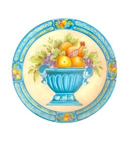 بشقاب دیوارکوب ظرف میوه | دور آبی