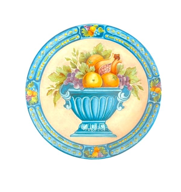 بشقاب دیوارکوب ظرف میوه | دور آبی