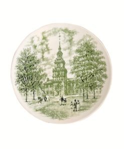 بشقاب دیوار کوب طرح منظره دور طلایی کد 1