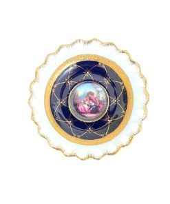 بشقاب دیوارکوب طرح لیلی و مجنون طلاکوب کد 2