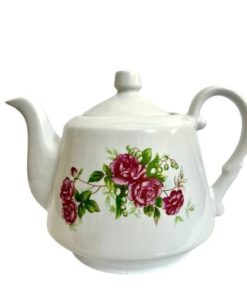 قوری چینی گلدار طرح فرانسوی
