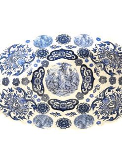 کاسه بشقاب بیضی قلم آبی