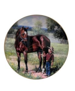 بشقاب دیوارکوب طرح اسب قطر 26 کد 1