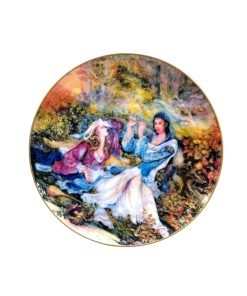 بشقاب دیوارکوب طرح کلاسیک کد 2 دور طلایی قطر 21