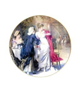 بشقاب دیوارکوب طرح کلاسیک کد 1 دور طلایی قطر 21