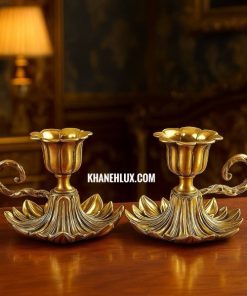 جاشمعی انگشتی برنجی گل برجسته