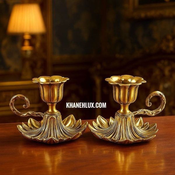 جاشمعی انگشتی برنجی گل برجسته