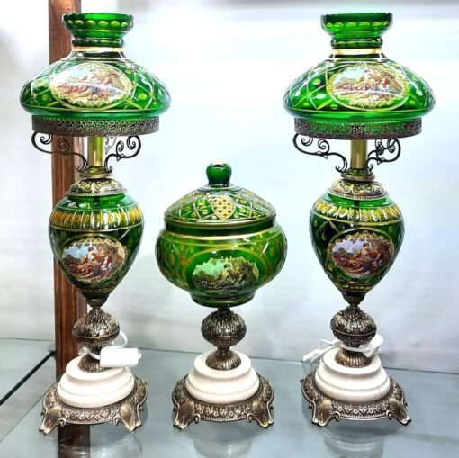آباژور شیشه ای طرح رومئو و ژولیت | ست