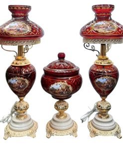 آباژور شیشه ای طرح رومئو و ژولیت | ست