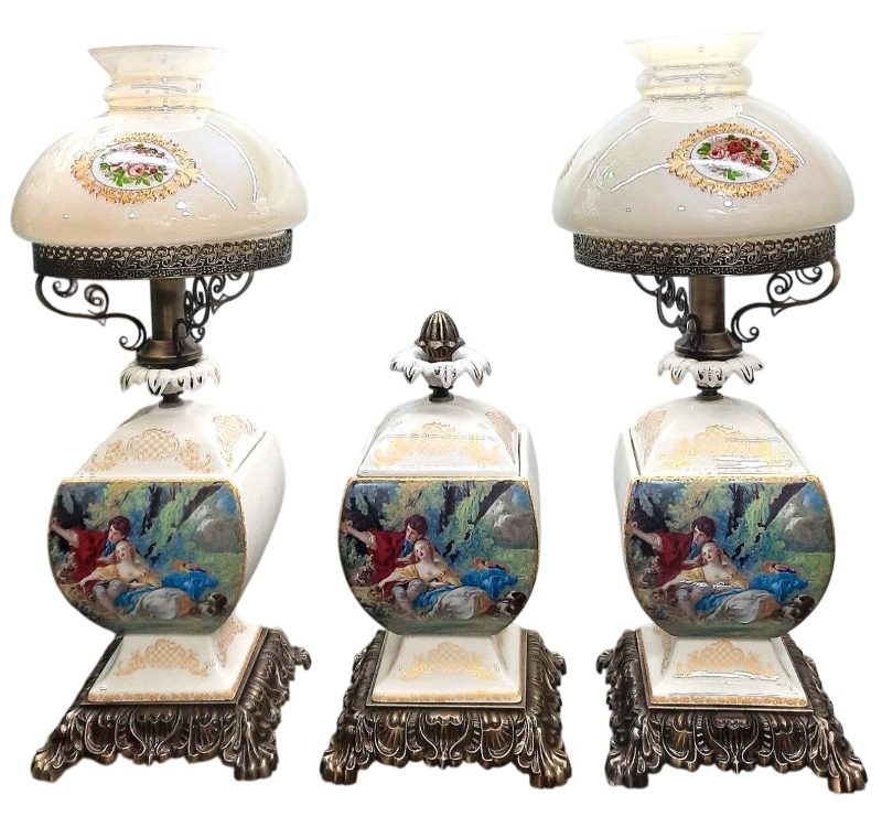 آباژور چینی مدل فانوسی | ست