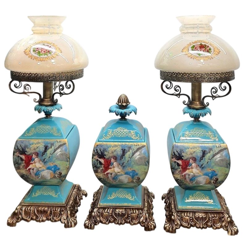 آباژور چینی مدل فانوسی | ست