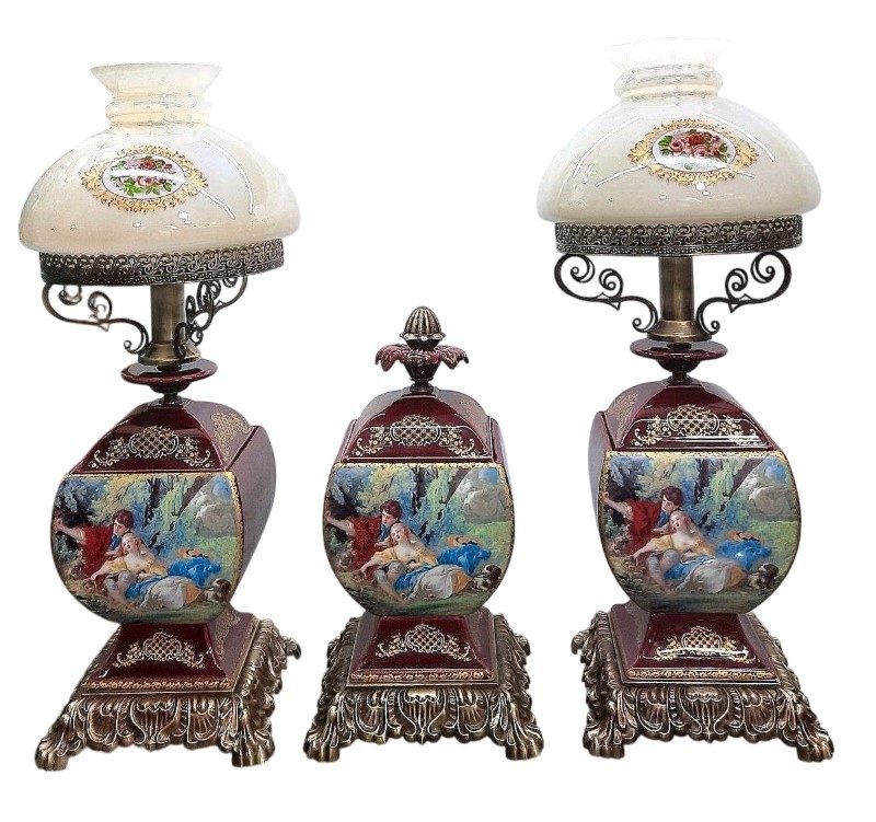 آباژور چینی مدل فانوسی | ست