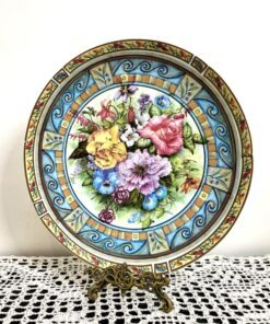 بشقاب دیوارکوب طرح گل قطر 26 کد 1