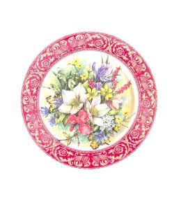 بشقاب دیوارکوب طرح گل کد 4