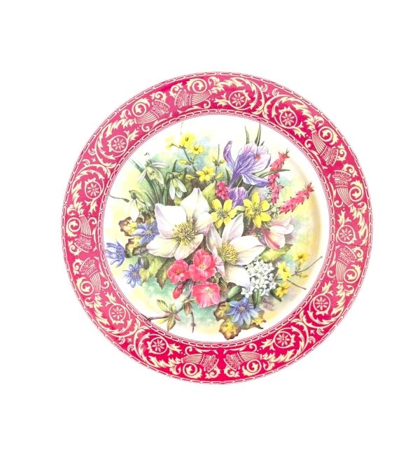 بشقاب دیوارکوب طرح گل کد 4