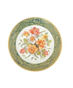 بشقاب دیوارکوب طرح گل قطر 18 کد 1