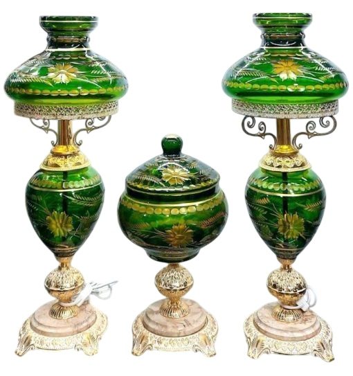 آباژور شیشه تراش خورده | ست کد 1