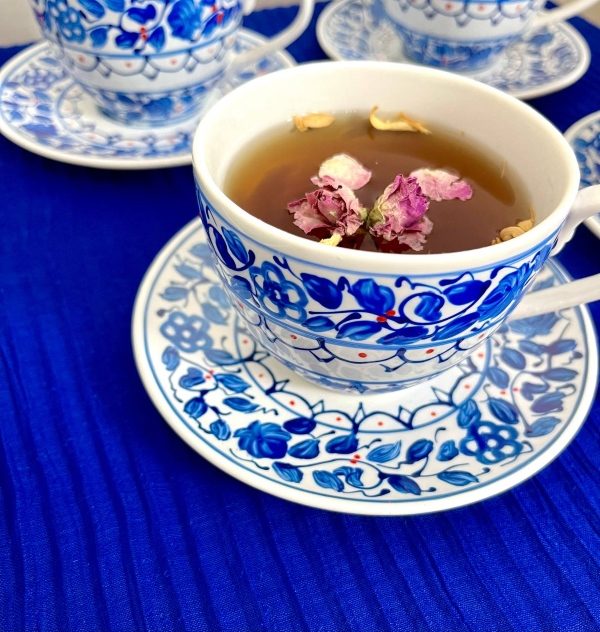 سرویس چای خوری قلم آبی گردنر قدیمی