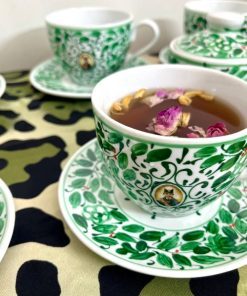 سرویس چای خوری قلم سبز گردنر قدیمی