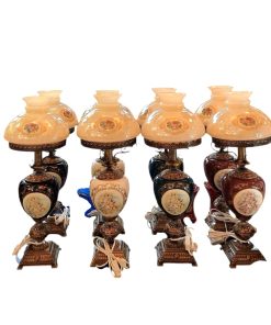 آباژور چینی طرح چراغ نفتی مدل چراغ دنسی طرح دو فرشته