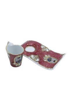 فنجان و نعلبکی شاه عباسی طلاکوب