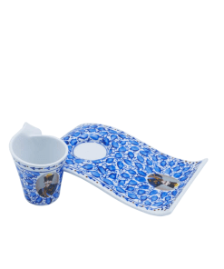 فنجان و نعلبکی شاه عباسی طلاکوب