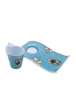 فنجان و نعلبکی شاه عباسی طلاکوب