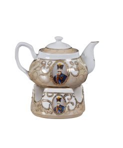 قوری و وارمر شاه عباسی عسلی طلاکوب