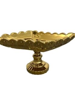 ظرف پایه دار طلایی