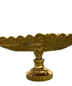 ظرف پایه دار طلایی