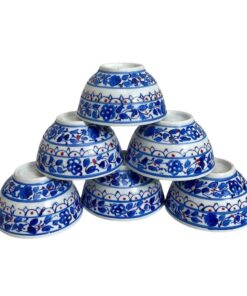 کاسه قلم آبی ست 6 عددی کد 1